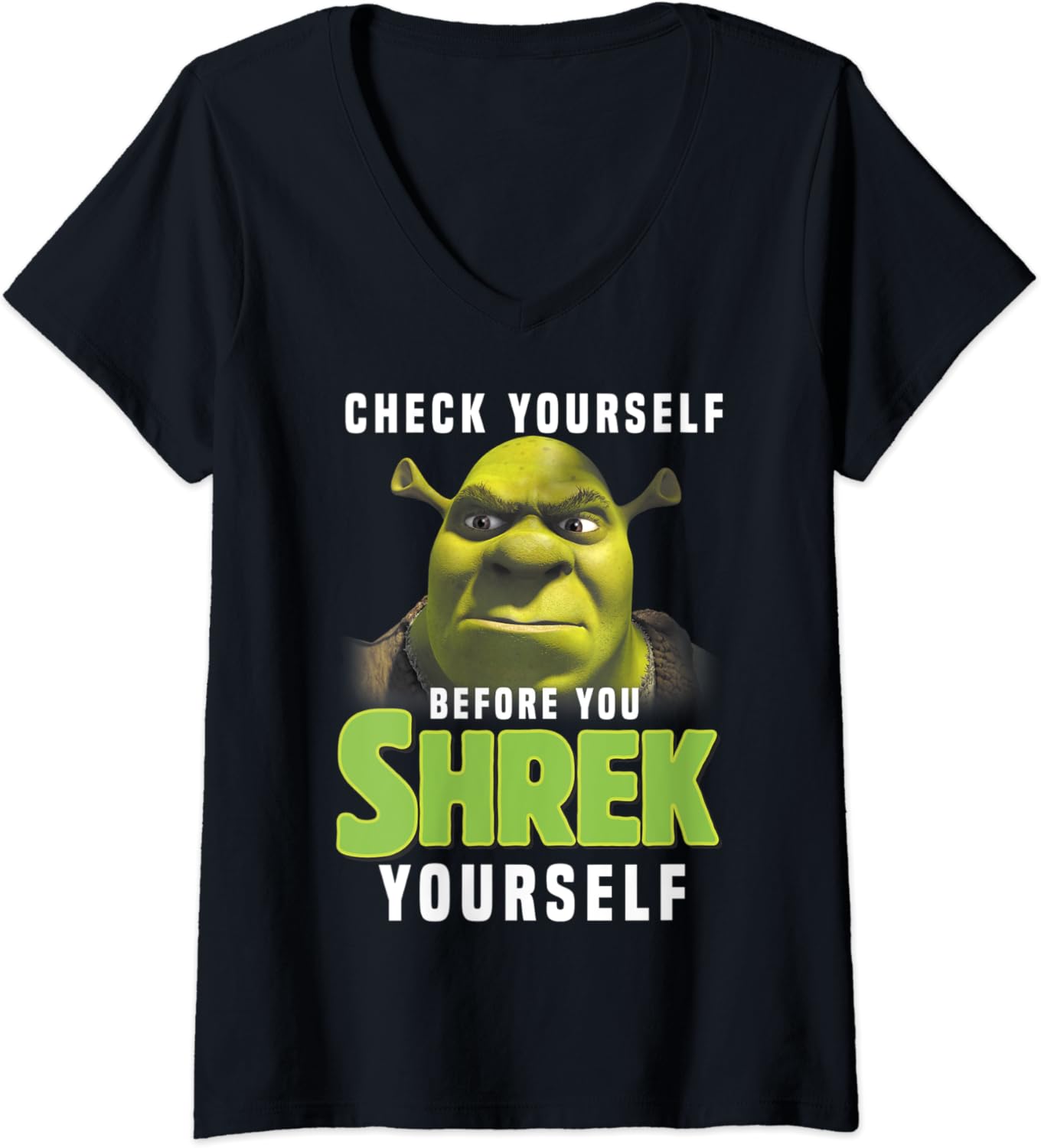 Comment S Appelle La Femme De Shrek Femme Shrek Check Yourself Before You Shrek Yourself T-Shirt avec Col